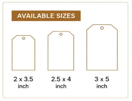 Available sizes 2x3.5 inch 2.5x4 3x3 inch