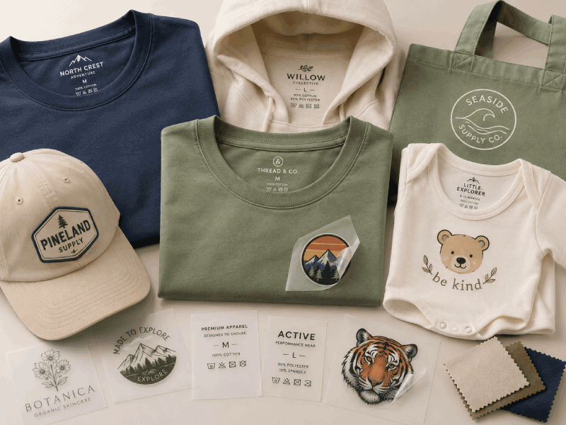 Custom Heat Transfer Labels for Clothing, Packaging & Brand Products