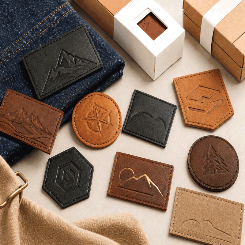 Custom Leather Patches for Clothing & Brand Products