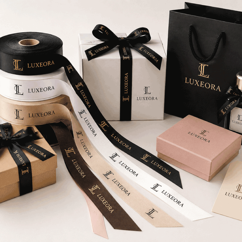 Custom Ribbon Printing for Packaging, Garments & Brand Products