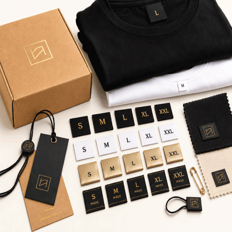 Custom Size Labels for Clothing, Garments & Brand Products