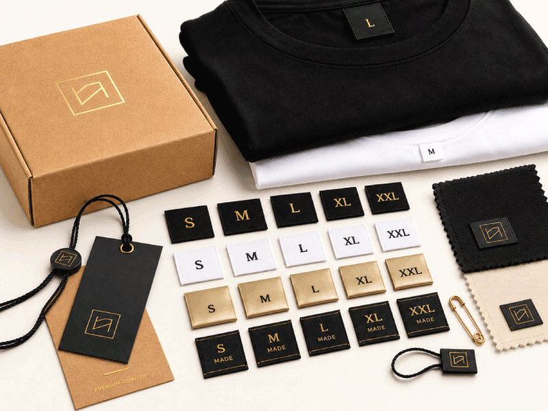 Custom Size Labels for Clothing, Garments & Brand Products
