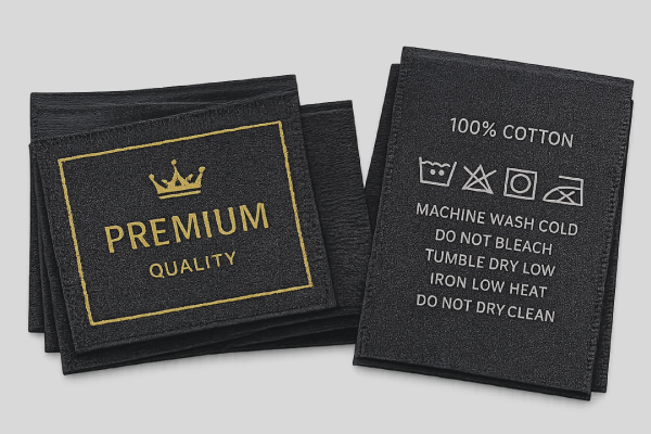 Premium Woven Labels Material folding customization finishing