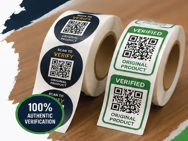 QR CODE PRODUCT VERIFICATION STICKERS