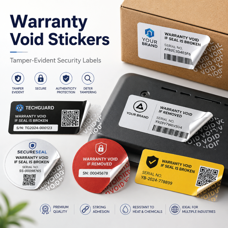 Warranty Void Stickers for Product Security & Tamper Proof Packaging