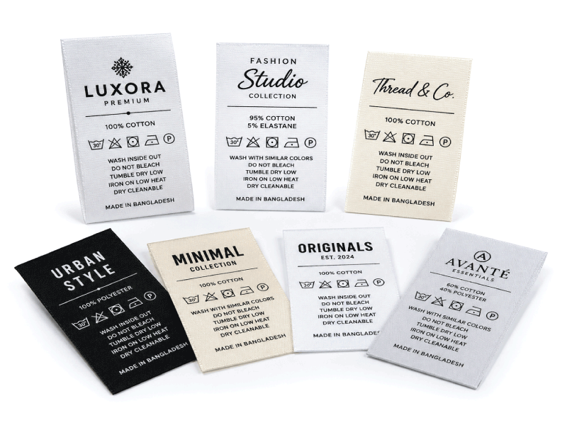 Custom Care Labels for Clothing Brands