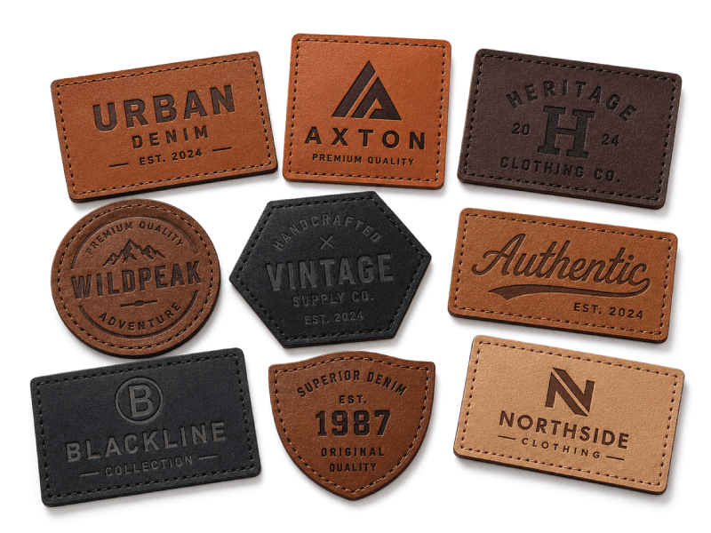 Custom Leather Patches for Clothing Brands