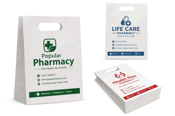 Custom Pharmacy Bags Printing Bangladesh