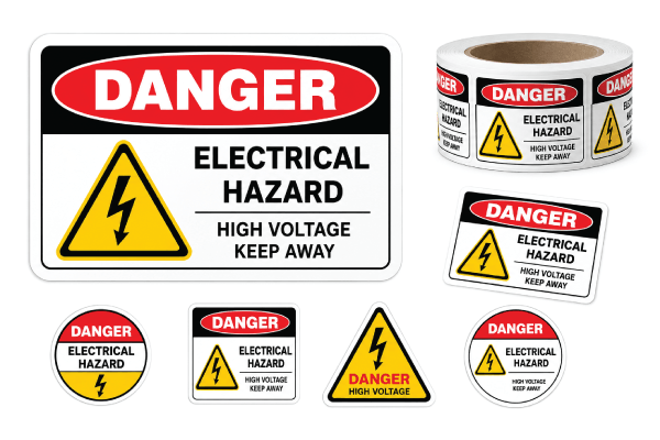 Danger Electrical Hazard Sticker