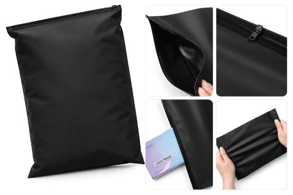 Matte Black Zipper Garment Bags