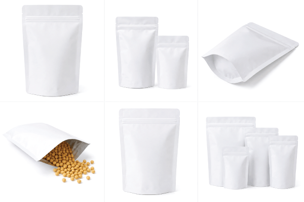 Matte White Stand Up Pouches