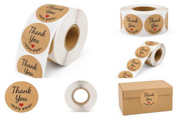 Ready Printed Thank You Sticker Roll