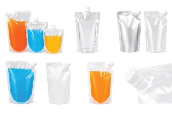 Spout Pouches with Caps for Liquid Packaging