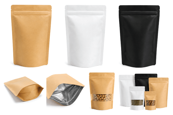 Stand Up Zipper Pouches for Food & Product Packaging