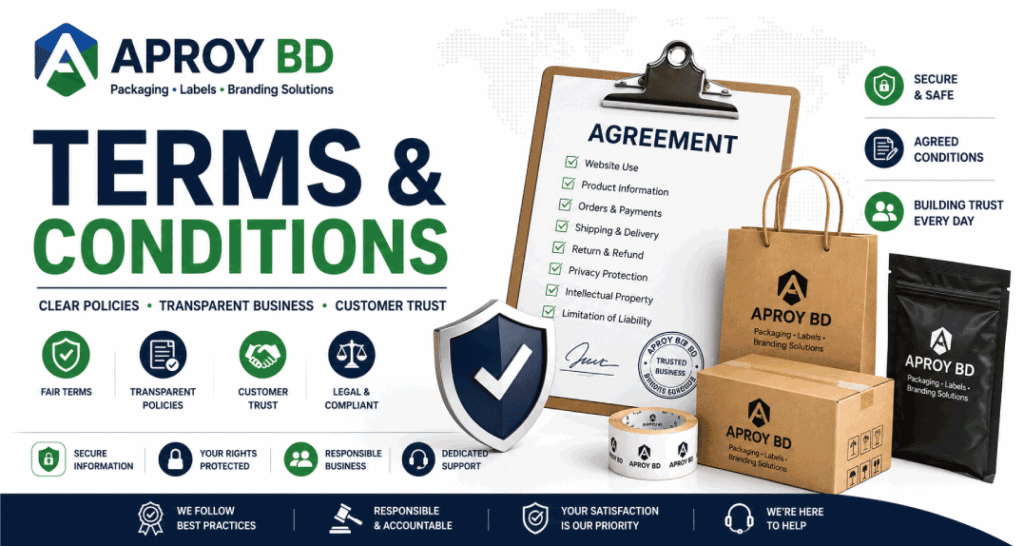 Terms & Conditions | APROY BD Bangladesh
