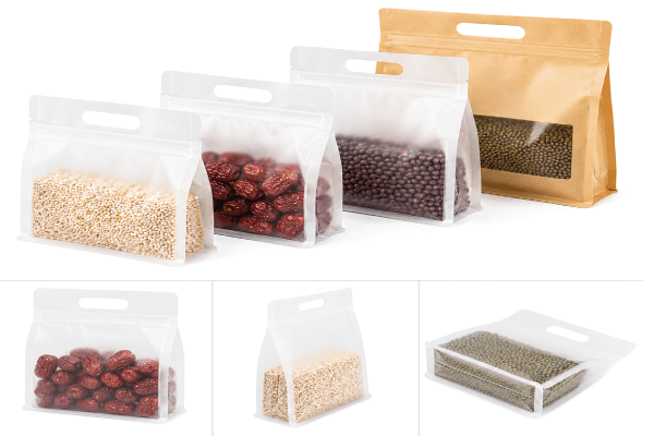 Transparent Handle Zipper Bags